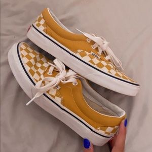 yellow checkered vans